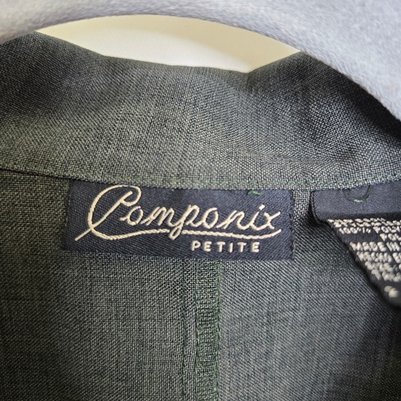 Componix Petite Cropped Blazer, Green, Women's Size 8P - Picture 6 of 10